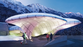 In der futuristischen Hungerburgbahn in Innsbruck geht's bergwärts © austrianviews.at, Andreas Hofer