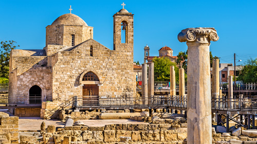 Die Überreste der Basilika der Panagia Chrysopolitissa in Paphos © Leonid Andronov / Shutterstock