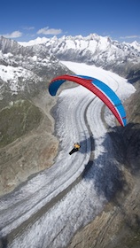 Paragleiten rund um den Aletsch Gletscher