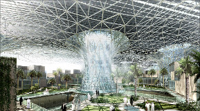 Die Öko-Stadt "Masdar-City" in Abu Dhabi soll vollständig durch erneuerbare Energien versorgt werden © Foster+Partners