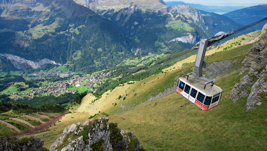 Die Kabelbahn von Wengen © Pete Seaward