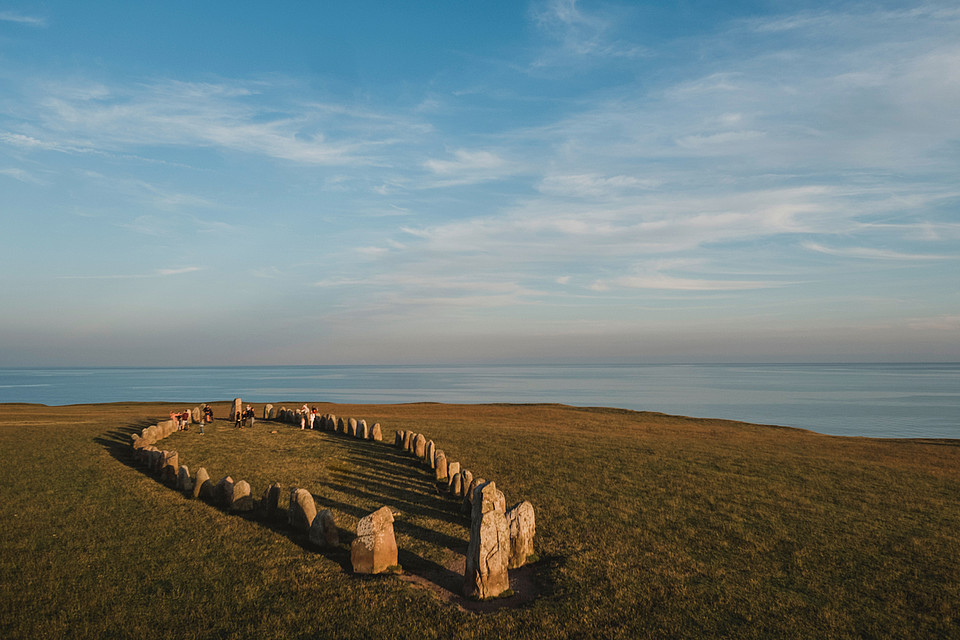 Das Wikingerdenkmal Ales Stenar. Foto: Mickael Tannus