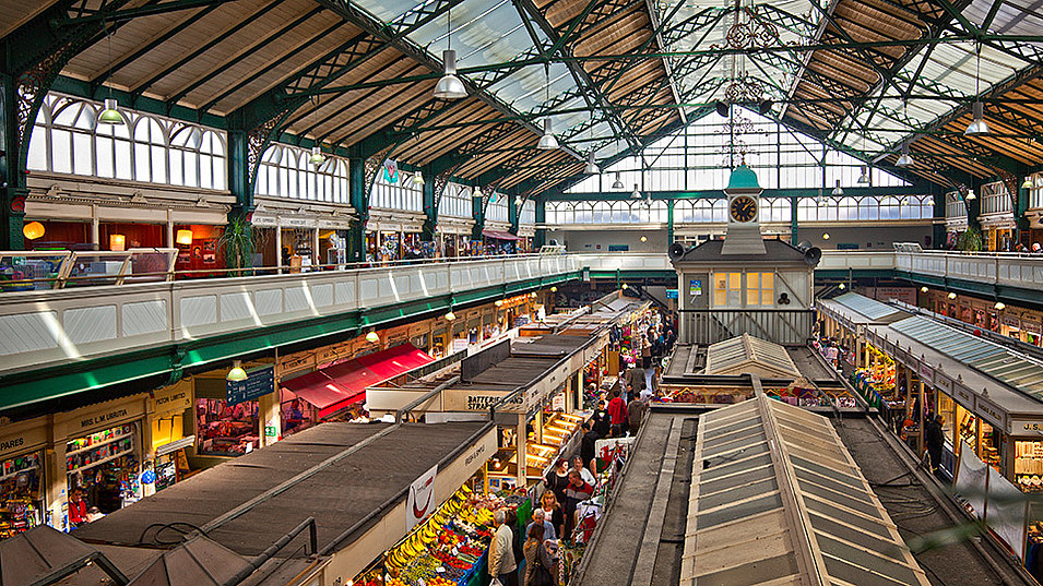 Die schöne Markthalle in Cardiff