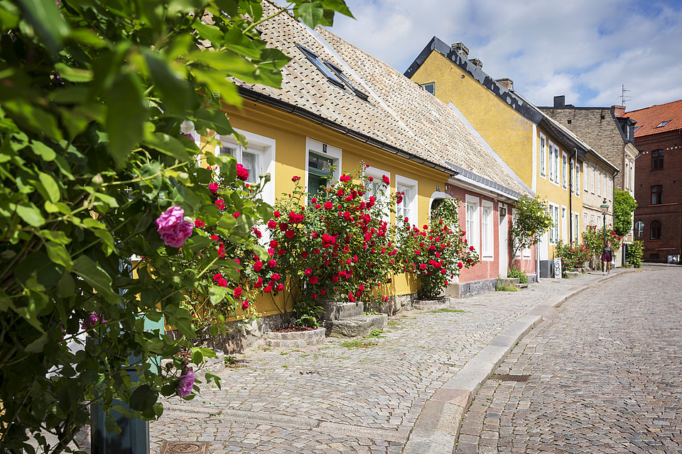 Farbenfrohe Giebel in Lund. Foto: Carolina Romare