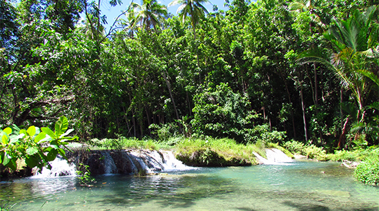 Erkunde auch das Inselinnere von Siquijor und erfrische Dich unter diesem Wasserfall. © Travel Authentic Philippines