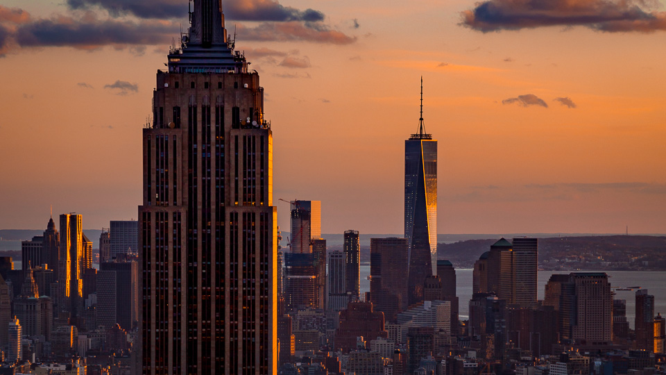 Manhattan im Sonnenuntergang - (Foto: Stephan Goldmann)