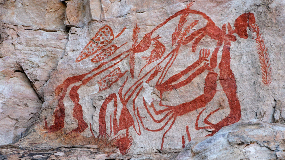 Felsenkunst der Aborigines bei Ubirr im australischen Kakadu Nationalpark - (Foto: ©EcoPrint/Shutterstock)