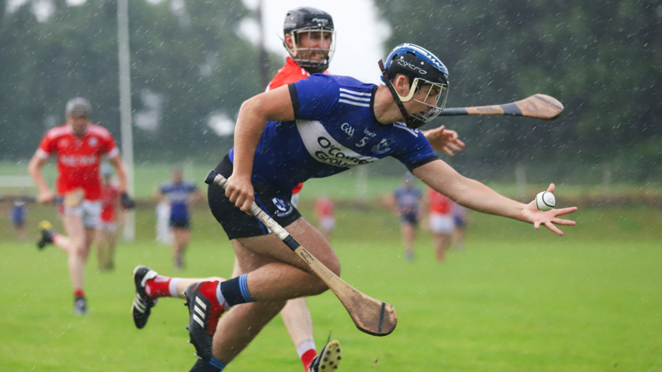 Zwei Spieler streiten sich beim keltischen Spiel "Hurling" um den Ball – (©D. Ribeiro/Shutterstock)