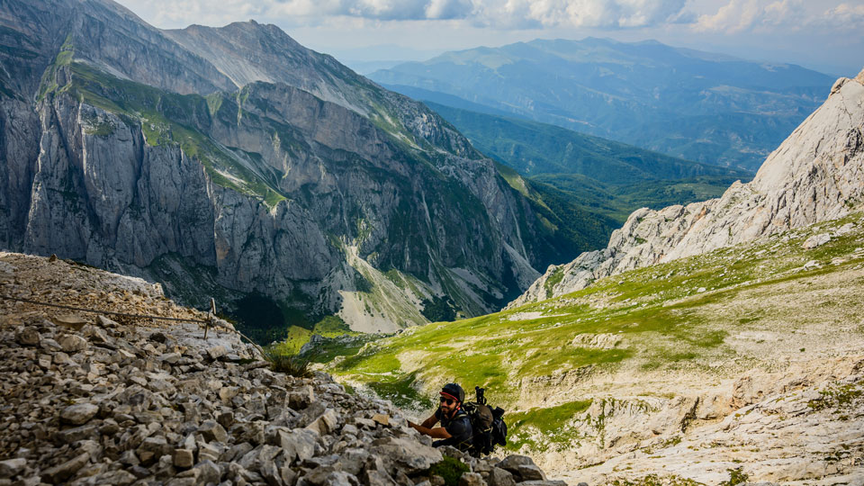 Der Klettersteig des Corno Grande, des Hauptgipfel des Gran Sasso-Massivs in den Abruzzen, ist bei Bergsteigern beliebt - (Foto: ©Fab38/Shutterstock)