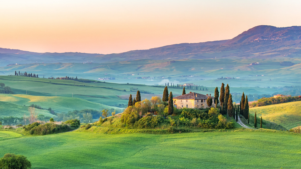 Die pittoreske Landschaft der Toskana mit ihren Weinbergen und sanften Hügeln ist ein perfektes Wandergebiet - (Foto: ©S.Borisov/Shutterstock)