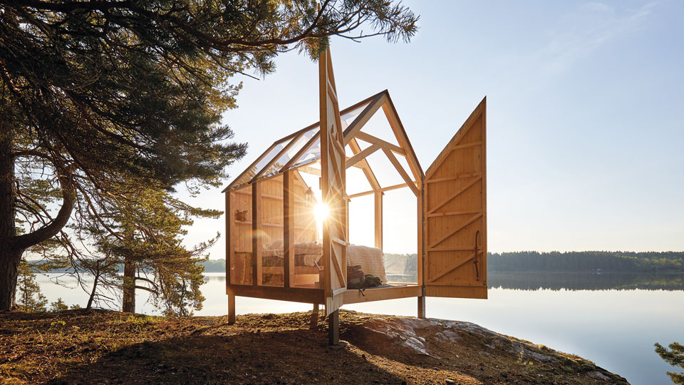 Die 72-Stunden-Hütten an einem Seeufer in Dalsland wurden ursprünglich für eine Studie gebaut - (Foto: © Anna-Lena)