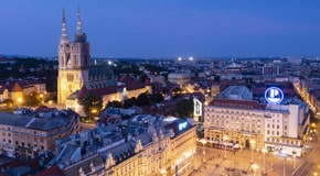 Panorama auf die Altstadt Zagrebs © Justin Foulkes