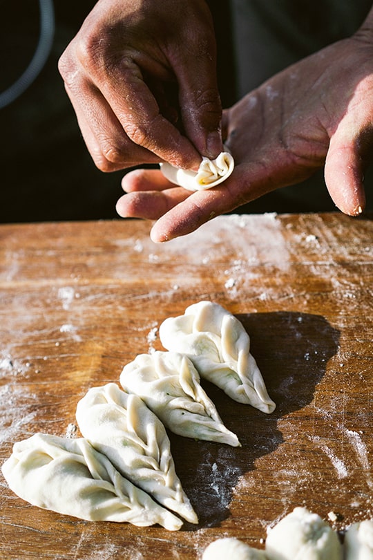 Teigtaschen in Bhutan, ©Simon Buxton