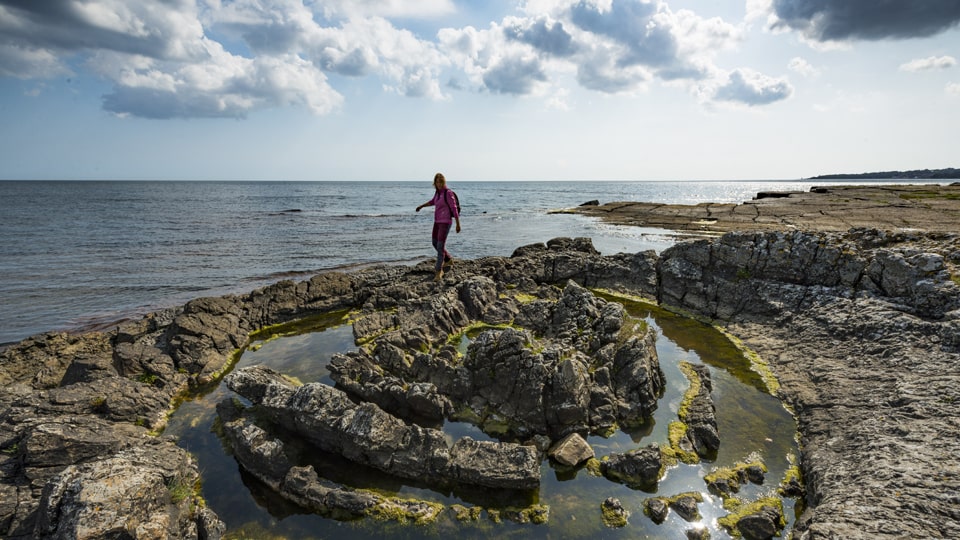 Der als "Priesterbad" bekannte Sandvulkan am Strand von Vik. Foto: Frits Meyst / WideOyster.com