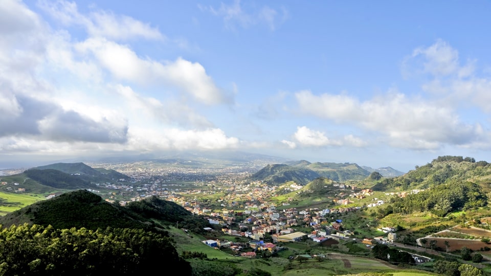 Blick auf San Cristóbal de La Laguna vom Aussichtspunkt Mirador de Jardina © Turespaña