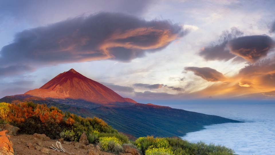 Der Teide im Licht der untergehenden Sonne © Turespaña